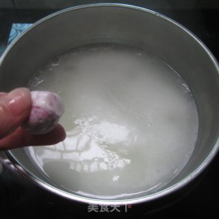 Soy Milk Recipe---glutinous Rice and Purple Sweet Potato Dumpling recipe