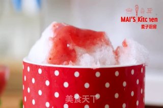 Homemade Strawberry Syrup Snowflake Ice recipe