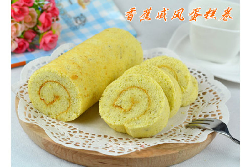 Banana Chiffon Cake Roll recipe