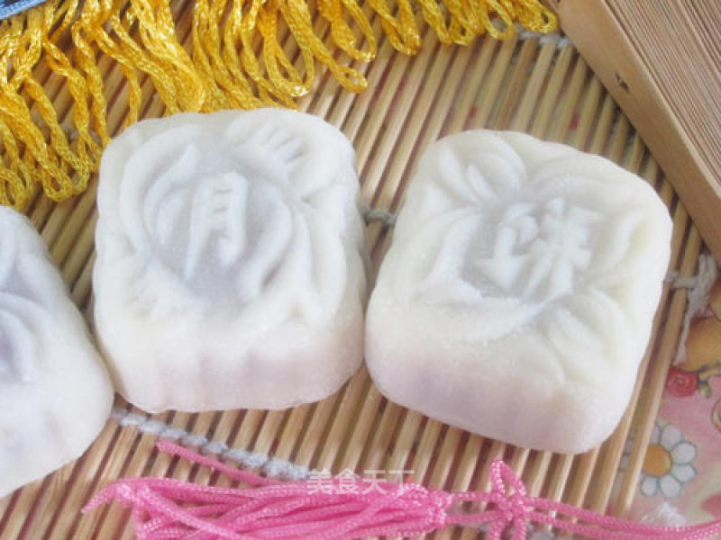 Learn to Make Moon Cakes for The First Time @@【紫薯冰皮月饼】 recipe