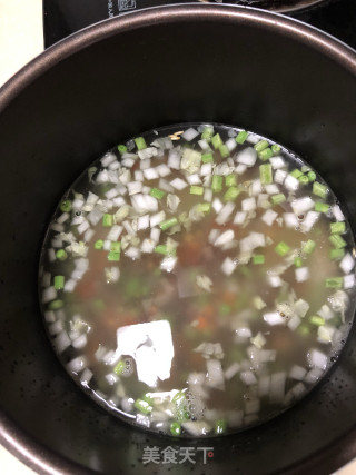 Vegetable Porridge with Bacon and Whole Grains recipe