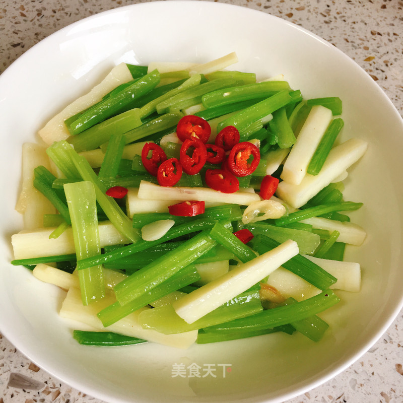 Celery and Yam Strips recipe