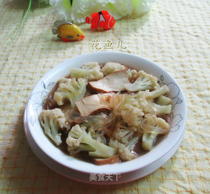 Fragrant Dried Cauliflower Boiled Wide Noodles recipe