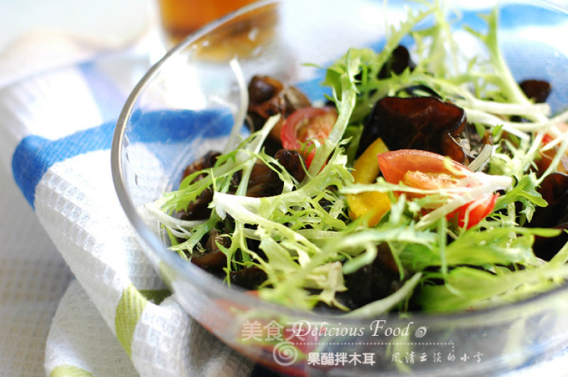 Vegetables After The Holiday: Fruit Vinegar Mixed with Fungus recipe