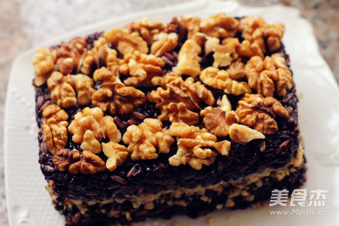 Chestnut Fragrant Black Rice Naked Oatmeal Cake recipe