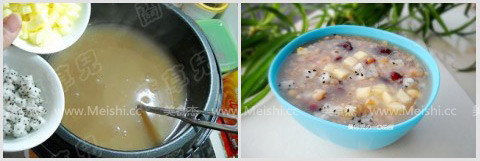 Laba Congee with Seasonal Fruits recipe