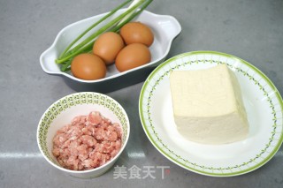 Steamed Egg Tofu with Minced Meat recipe