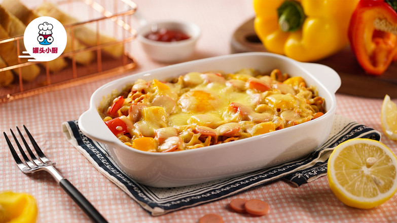 Baked Turkey Noodles with Cheese recipe