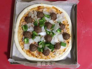 Beef Ball Pizza recipe