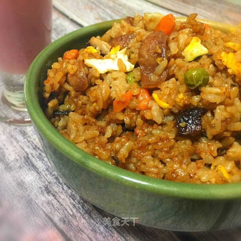 Lazy Version Sausage Claypot Rice recipe