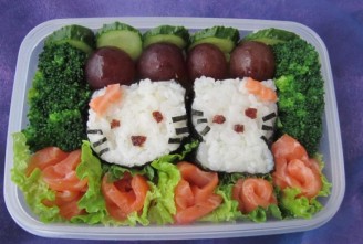 Salmon and Vegetable Bento recipe