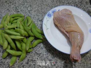 Steamed Chicken Drumsticks with Edamame recipe