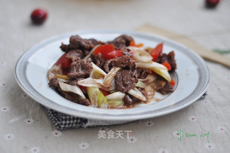 Stir-fried Beef with Scallions recipe
