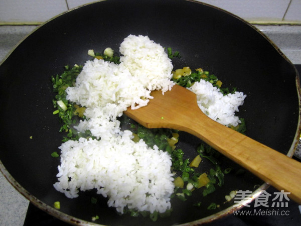 Fried Rice with Beans and Eggs recipe