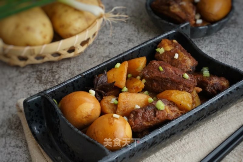 #trust之美#potato Ribs and Marinated Egg recipe