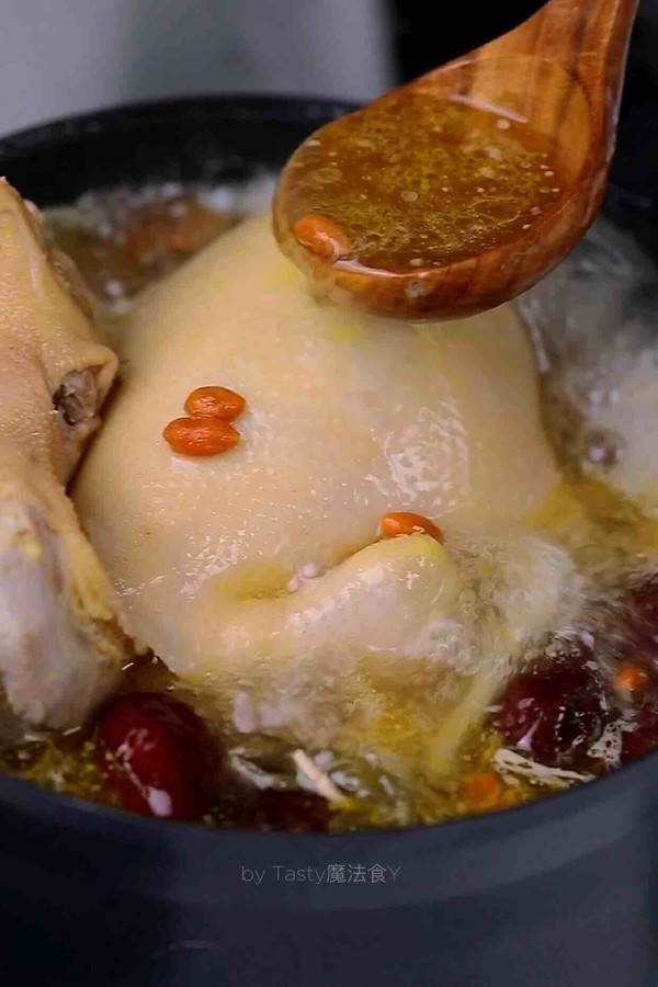 Braised Chicken with Asparagus Bamboo Shoots recipe