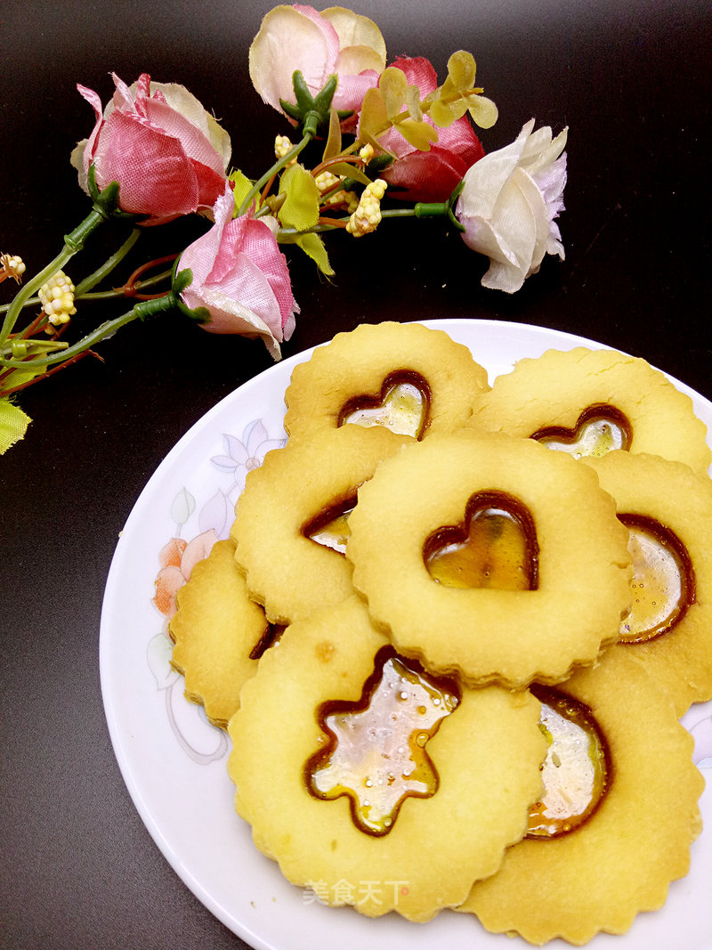 #aca烤明星大赛#glass Heart Biscuits recipe