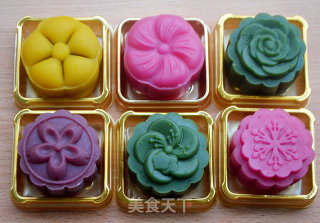 #新良第一节烤大赛# Peach Mountain Skin Moon Cakes recipe