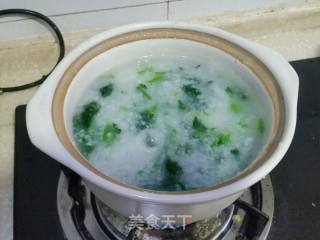 Spinach and Pork Liver Congee recipe