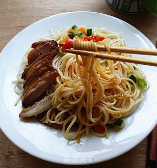 Cantonese Style Barbecued Pork Sauce Noodles recipe