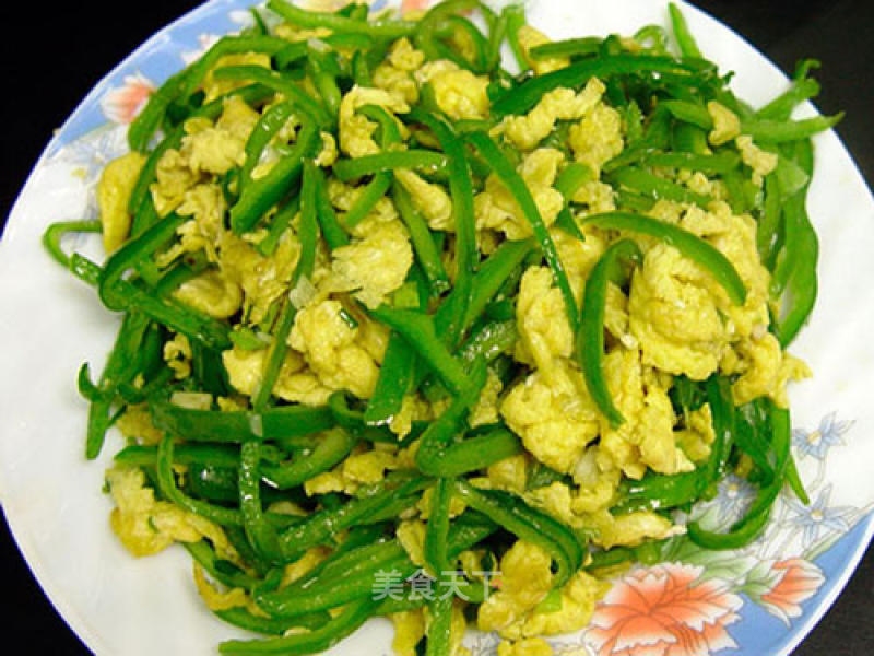 Scrambled Eggs with Green Pepper: recipe