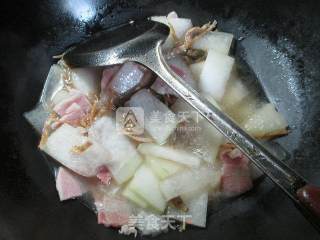 Bamboo Shoots, Dried Vegetables, Bacon, Boiled Winter Melon recipe