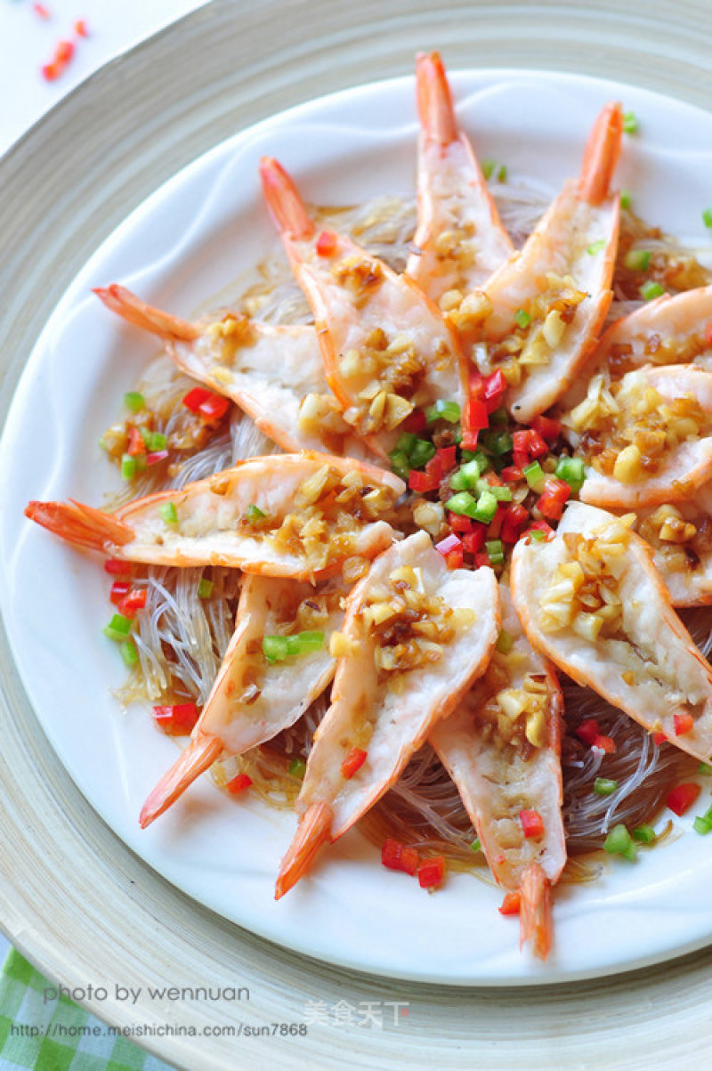 Steamed Shrimp with Garlic Vermicelli recipe