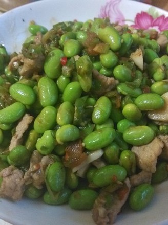 Fried Pork with Edamame recipe