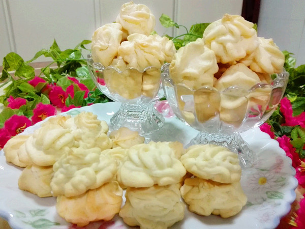 Coconut Fragrant Flower Cookies (vegetable Oil Version) recipe