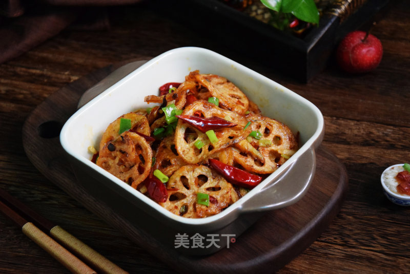 Twice-cooked Lotus Root Slices recipe