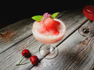 Watermelon Coconut Milk Sago recipe