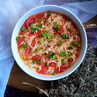 Enoki Mushroom in Tomato Sauce recipe