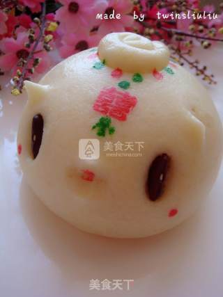 Hedgehog Mouse Patterned Steamed Buns (red Bean Paste Buns) recipe