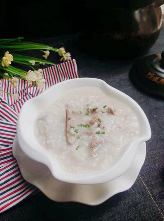 Pork Liver Porridge with Minced Meat in Casserole recipe