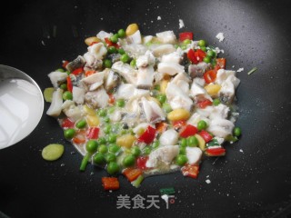 Three-color Fried Diced Fish recipe