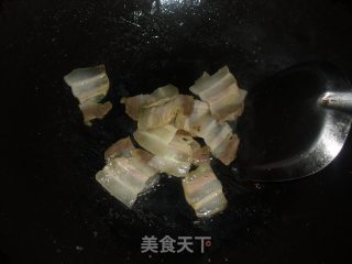 Stir-fried Vegetarian Chicken with Bacon recipe