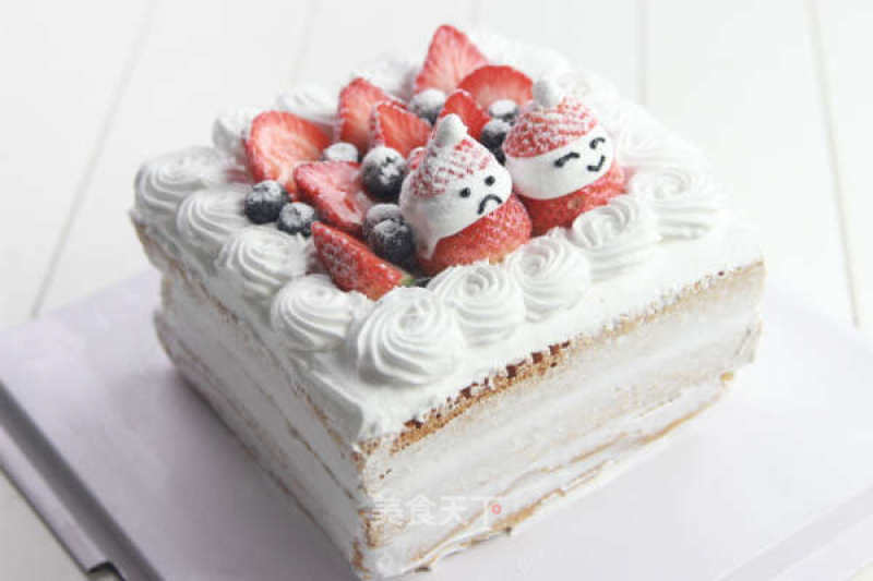 [tomato Recipe] Christmas Strawberry Snowman Cake-strawberry Control Snowman Cake recipe