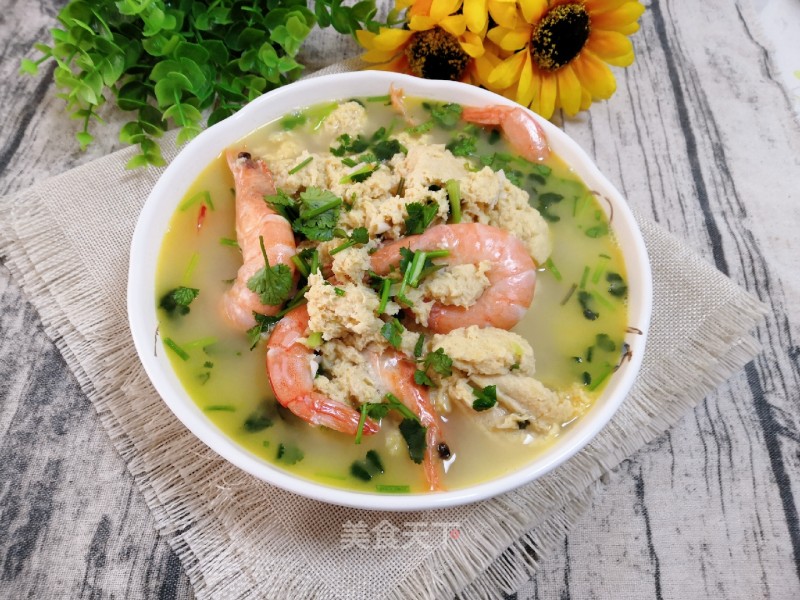 Prawn Frozen Tofu Soup recipe