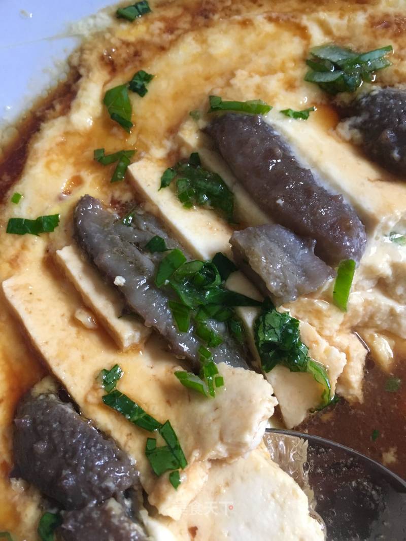 Steamed Egg with Tofu and Sea Cucumber recipe