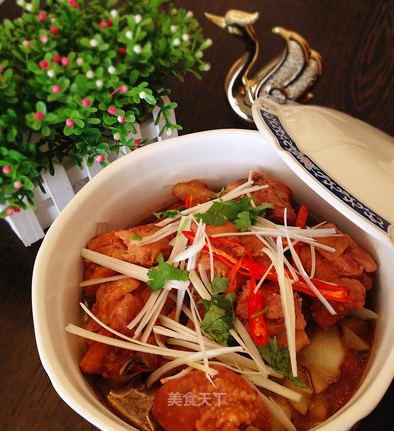 Steamed Chicken Nuggets with Lemon Fermented Bean Curd recipe