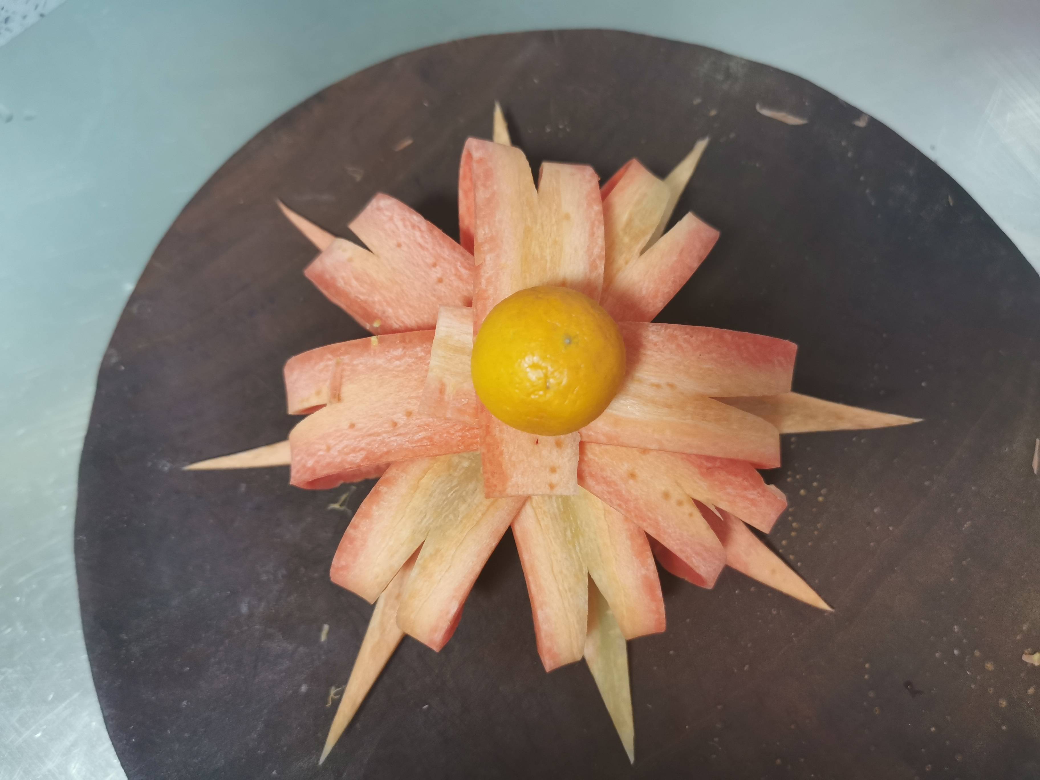 Carrot Flower Plate recipe