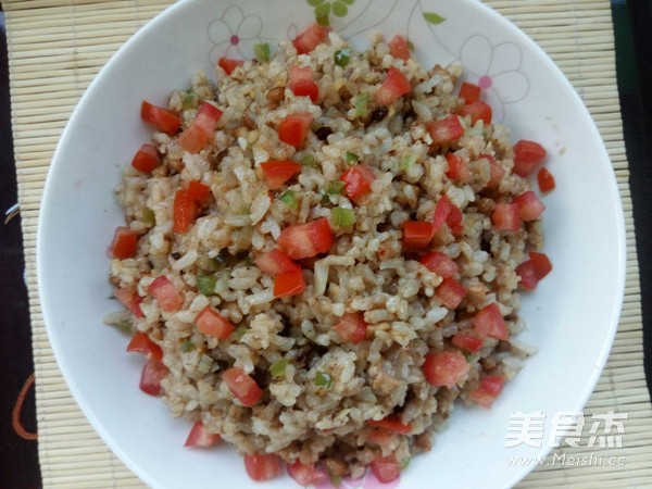 Fried Rice with Chicken Tempeh and Mustard Greens recipe