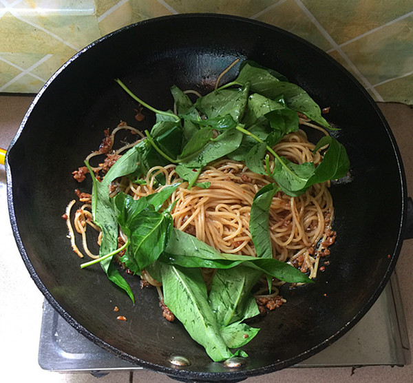 Stir-fried Pasta with Mushroom Meat Sauce#breakfast# recipe