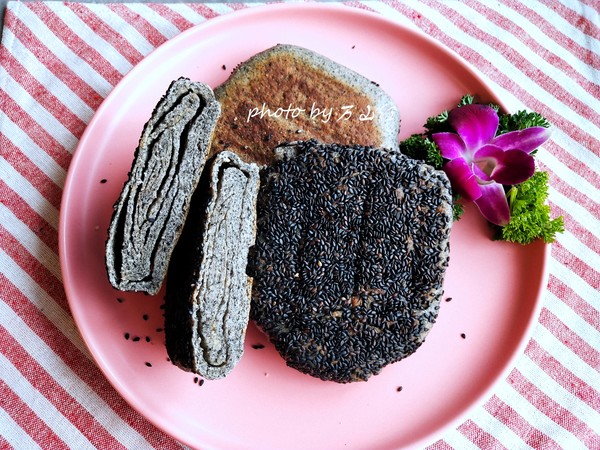 Black Sesame Shortbread Biscuits recipe