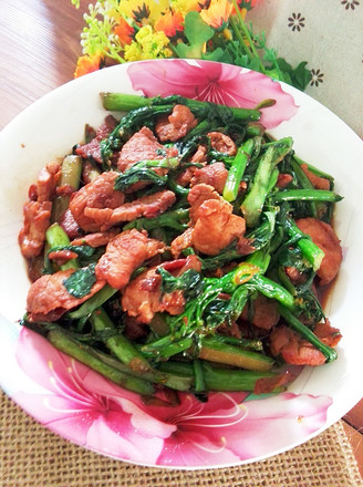 Stir-fried Lean Pork with Choy Sum recipe