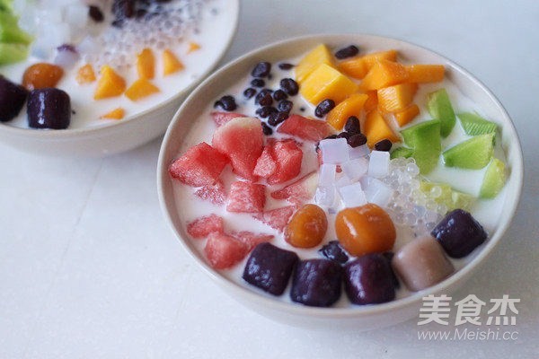 Taro Balls Fruit Fish recipe