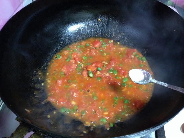 Crab Roe Flavored Tomato Scrambled Egg Rice Bowl recipe