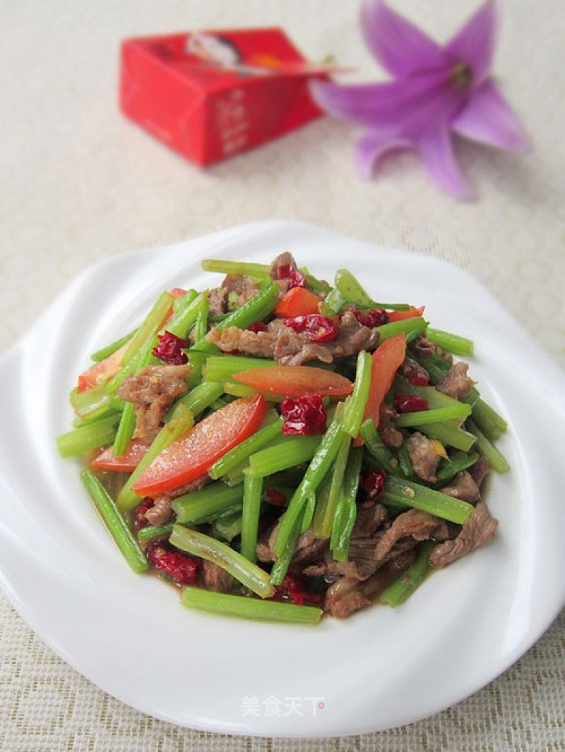 Stir-fried Lamb with Celery-xinjiang Taste recipe