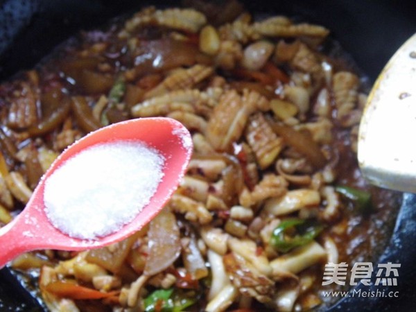 Sour and Spicy Stir Fried Squid recipe