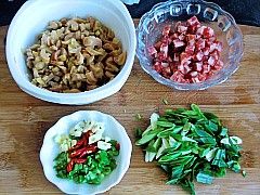 Stir-fried Sausage with Dried Radish recipe